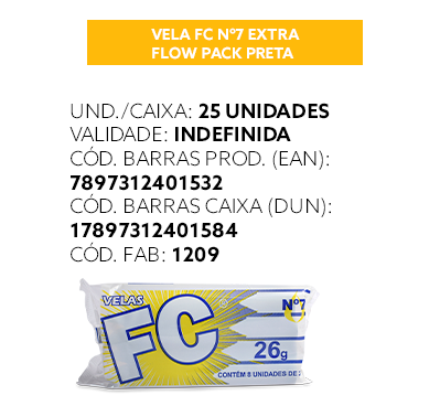 Vela FC Nº7 Extra PRETA