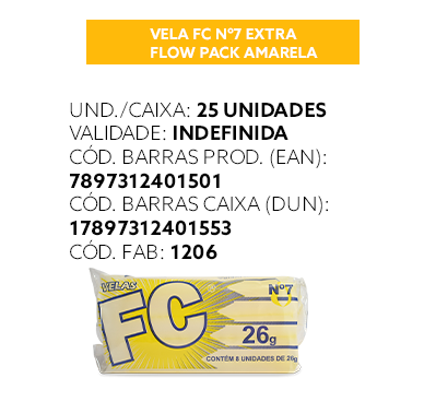 Vela FC Nº7 Extra amarela