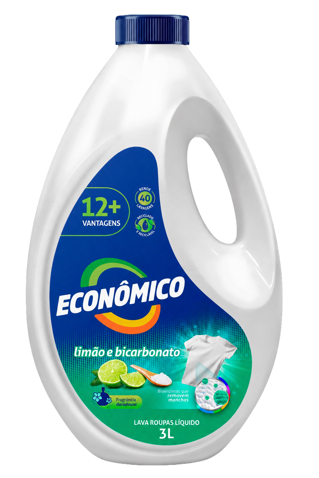 Lava Roupas Líquido Limão & Bicarbonato 3L