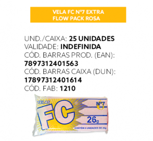 Vela FC Nº7 Extra Flow Pack Rosa