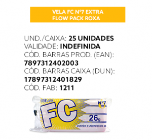Vela FC Nº7 Extra Flow Pack Roxa