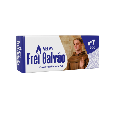 Vela Votiva Frei Galvão - Nº 07 (7 Dias)